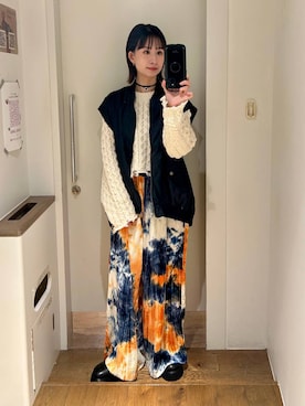 「アイテム（MA-1）」を使った、yuriseki0119さん（レディース・158cm）の秋コーディネート