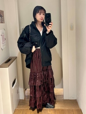 「アイテム（チョーカー）」を使った、yuriseki0119さん（レディース・158cm・30代）の冬コーディネート