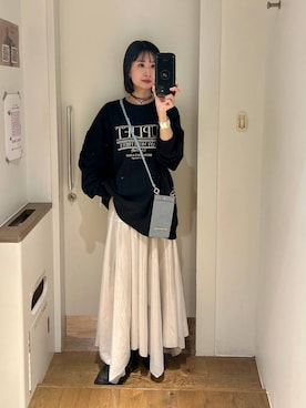 「アイテム（スマホグッズ）」を使った、yuriseki0119さん（レディース・158cm）の秋コーディネート