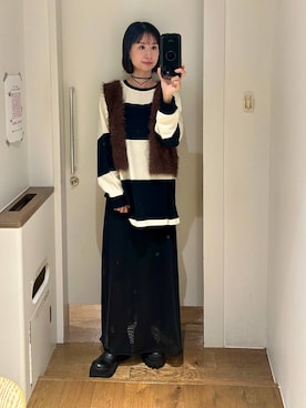 「アイテム（ベスト）」を使った、yuriseki0119さん（レディース・158cm）の秋コーディネート