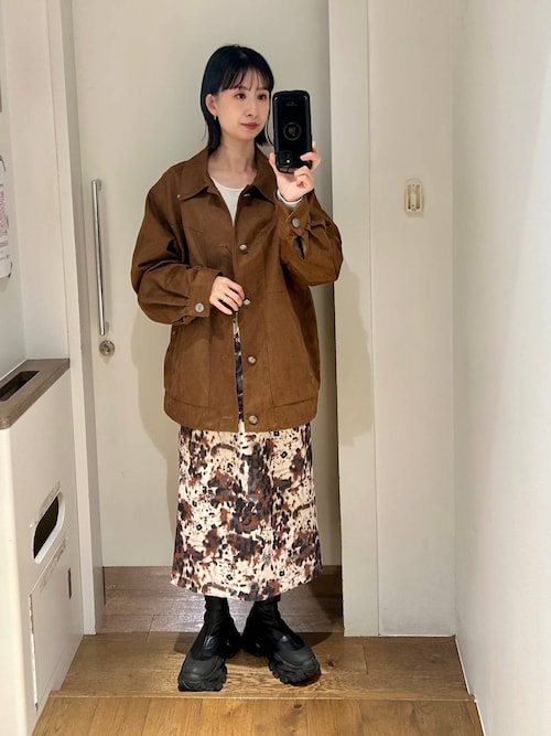 セール】ステッチスエードジャケット/496853（ブルゾン）｜JEANASIS