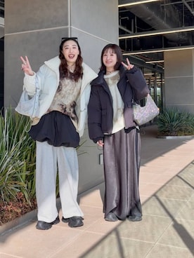 「アイテム（ローファー）」を使った、yuriseki0119さん（レディース・158cm・30代）の冬コーディネート