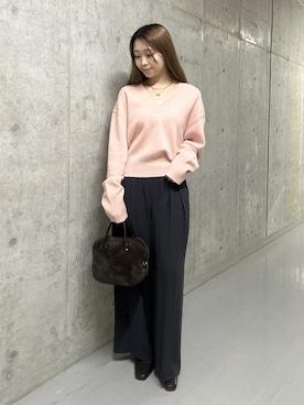 「RIVE DROITE（リヴドロワ）のアイテム（アクセサリー）」を使った、suzuha81さん（レディース・155cm）の冬コーディネート