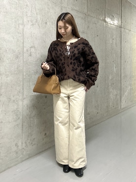 「アイテム（ボストンバッグ）」を使った、suzuha81さん（レディース・155cm）の秋コーディネート