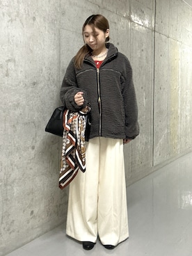 「アイテム（バンダナ/スカーフ）」を使った、suzuha81さん（レディース・155cm）の秋コーディネート