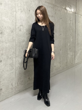 「RIVE DROITE（リヴドロワ）のアイテム（ショルダーバッグ）」を使った、suzuha81さん（骨格ストレート・レディース・155cm）の秋コーディネート