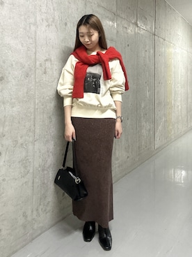 「アイテム（チョーカー）」を使った、suzuha81さん（レディース・155cm）の秋コーディネート