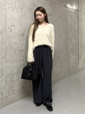 「RIVE DROITE（リヴドロワ）のレザービットローファー（ローファー）」を使った、suzuha81さん（レディース・155cm）の秋コーディネート