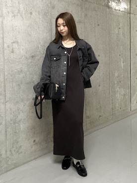「RIVE DROITE（リヴドロワ）のレザービットローファー（ローファー）」を使った、suzuha81さん（レディース・155cm）の秋コーディネート