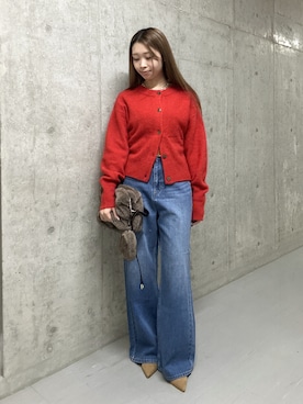 「RIVE DROITE（リヴドロワ）のアイテム（パンツ）」を使った、suzuha81さん（骨格ストレート・レディース・155cm）の秋コーディネート