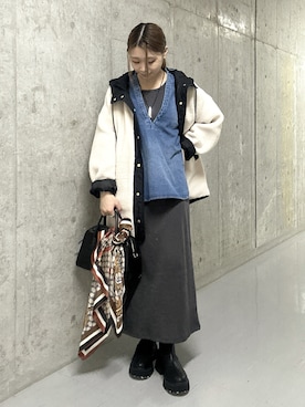 「RIVE DROITE（リヴドロワ）のアイテム（財布/小物）」を使った、suzuha81さん（レディース・155cm）の秋コーディネート