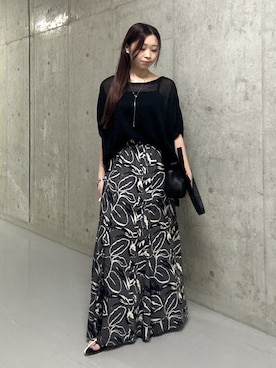 「RIVE DROITE（リヴドロワ）の【コーデのポイントに】レザーボディバッグ（ハンドバッグ）」を使った、suzuha81さん（レディース・155cm）の夏コーディネート