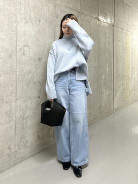 「RIVE DROITE（リヴドロワ）のアイテム（パンツ）」を使った、suzuha81さん（骨格ストレート・レディース・155cm）の秋コーディネート