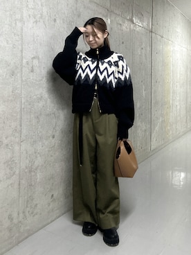 「RIVE DROITE（リヴドロワ）のアイテム（パンツ）」を使った、suzuha81さん（骨格ストレート・レディース・155cm）の秋コーディネート