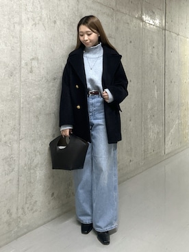 「アイテム（ピーコート）」を使った、suzuha81さん（レディース・155cm）の秋コーディネート