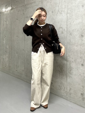 「RIVE DROITE（リヴドロワ）のレザービットローファー（ローファー）」を使った、suzuha81さん（レディース・155cm）の秋コーディネート