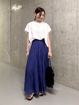 「オンオフ兼用」｜「アイテム（バッグ）」を使った、suzuha81さん（レディース・155cm）の夏コーディネート