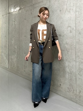 「RIVE DROITE（リヴドロワ）のアイテム（パンプス）」を使った、suzuha81さん（骨格ストレート・レディース・155cm）の秋コーディネート