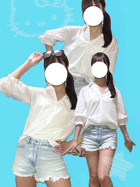 「H&M（エイチ・アンド・エム）のアイテム」を使った、nyagiiさん（レディース・169cm）の夏コーディネート
