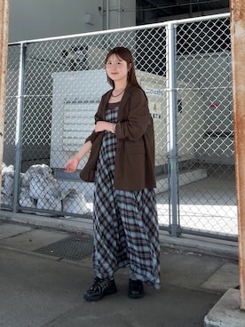 「KBF（ケイビーエフ）のアイテム（その他アウター）」を使った、r i n k o さん（レディース・159cm）の春コーディネート