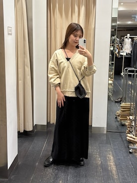 「KBF（ケイビーエフ）のアイテム（ショルダーバッグ）」を使った、r i n k o さん（レディース・159cm）の秋コーディネート