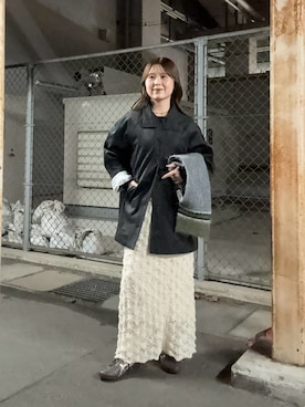 「アイテム（カバーオール）」を使った、r i n k o さん（レディース・159cm）の秋コーディネート