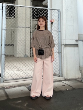 「KBF（ケイビーエフ）のアイテム（パンツ）」を使った、r i n k o さん（レディース・159cm）の夏コーディネート