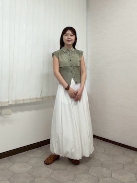 「KBF（ケイビーエフ）のアイテム（シューズ）」を使った、r i n k o さん（レディース・159cm）の春コーディネート