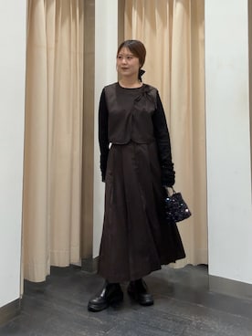 「アイテム（ヘアゴム）」を使った、r i n k o さん（レディース・159cm）の秋コーディネート