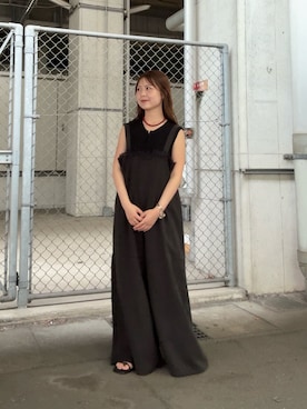 「SMELLY（スメリー）のステンレスカラーボールビーズネックレス（ネックレス、レッド系）」を使った、r i n k o さん（レディース・159cm）の夏コーディネート