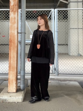 「KBF（ケイビーエフ）のアイテム（キャミソール）」を使った、r i n k o さん（レディース・159cm）の秋コーディネート