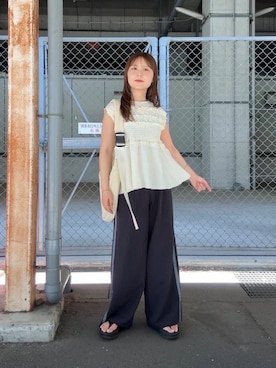 「KBF（ケイビーエフ）のアイテム」を使った、r i n k o さん（レディース・159cm）の夏コーディネート