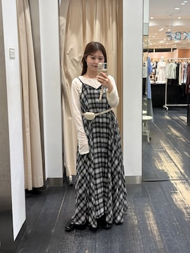 「KBF（ケイビーエフ）のアイテム（ワンピース/ドレス）」を使った、r i n k o さん（レディース・159cm）の春コーディネート
