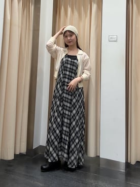 「KBF（ケイビーエフ）のアイテム（帽子）」を使った、r i n k o さん（レディース・159cm）の春コーディネート