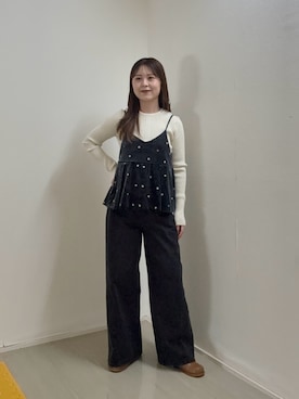 「KBF（ケイビーエフ）のアイテム（キャミソール）」を使った、r i n k o さん（レディース・159cm）の秋コーディネート