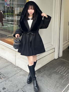 「アイテム（ノーカラーコート）」を使った、ayucham06さん（レディース・158cm）の秋コーディネート