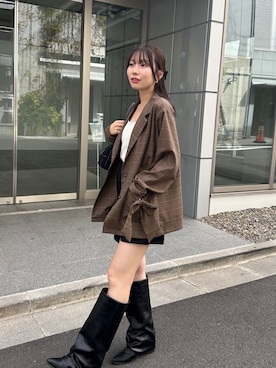 「アイテム（テーラードジャケット）」を使った、ayucham06さん（レディース・158cm）の秋コーディネート