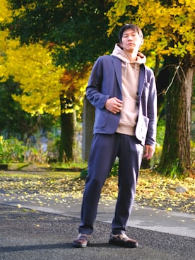「JOINT WORKS（ジョイントワークス）のアイテム（シューズ）」を使った、ドラエモさん（メンズ・182cm）の秋コーディネート