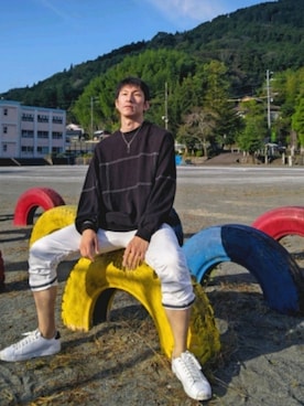 「semantic design（セマンティックデザイン）のアイテム（パンツ）」を使った、ドラエモさん（メンズ・182cm）の秋コーディネート