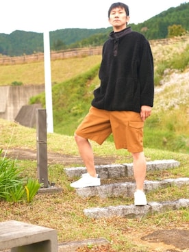 「White Mountaineering」｜「アイテム（その他）」を使った、ドラエモさん（メンズ・182cm）の秋コーディネート