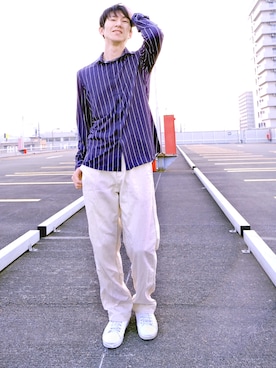 「UNIQLO JW ANDERSON」｜「アイテム（その他）」を使った、ドラエモさん（メンズ・182cm）の春コーディネート