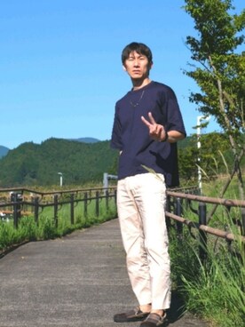 「JOINT WORKS（ジョイントワークス）のアイテム（シューズ）」を使った、ドラエモさん（メンズ・182cm）の秋コーディネート
