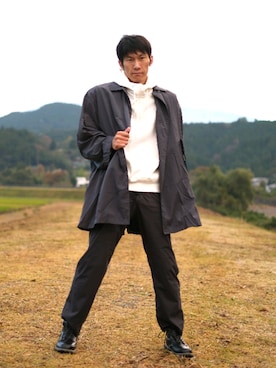 「ダークグレー」｜「アイテム（その他）」を使った、ドラエモさん（メンズ・182cm）の秋コーディネート