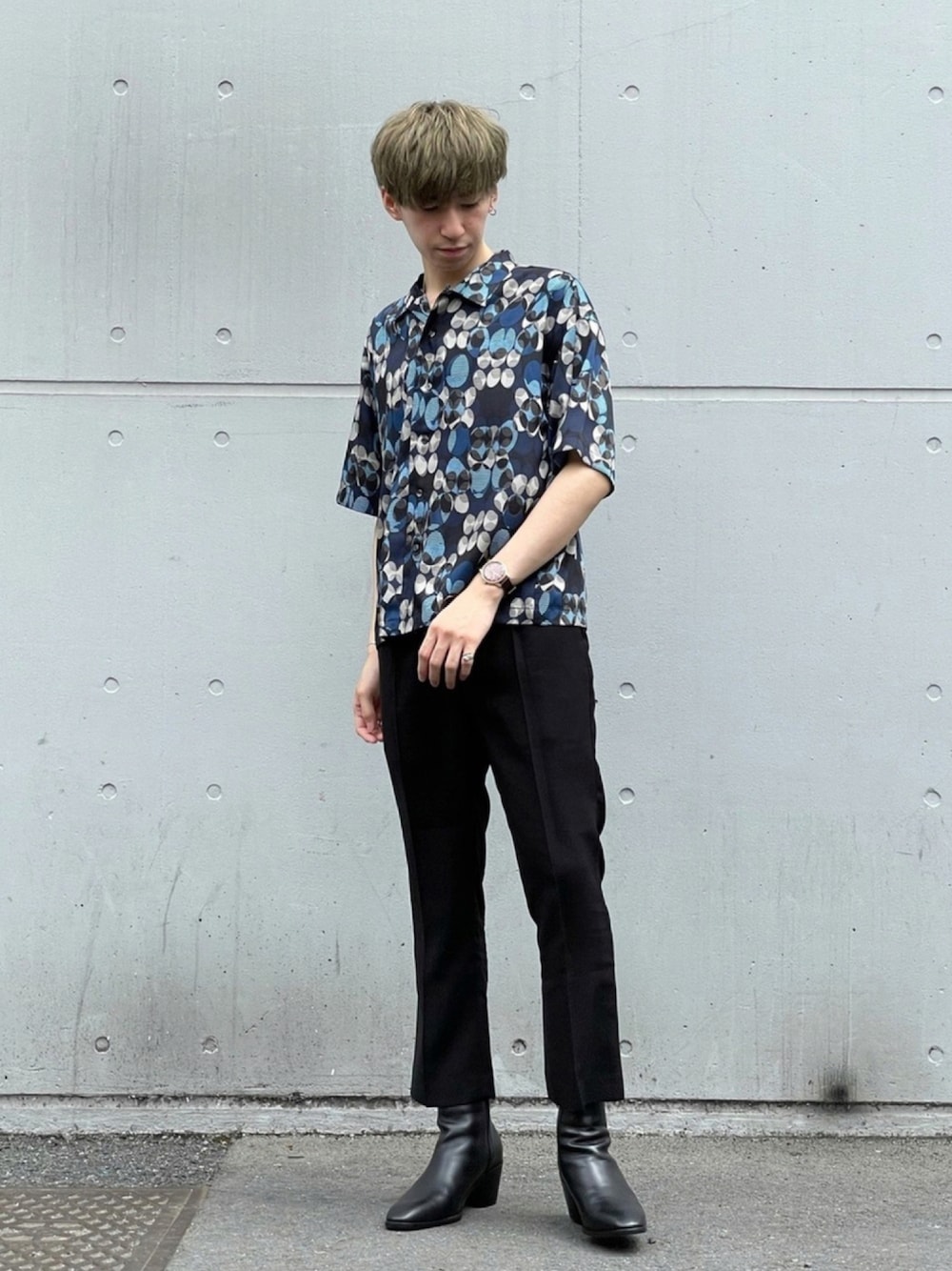 Lui’s オープンカラーシャツ 柄シャツ Lui's（ルイス）の「オリジナルヴィンテージドット柄オープンカラー