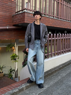 「アイテム（テーラードジャケット）」を使った、ますだ　みつきさん（メンズ・181cm）の夏コーディネート