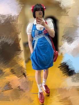 「アイテム（その他ヘアアクセサリー）」を使った、あかねさん（レディース・147cm）の秋コーディネート