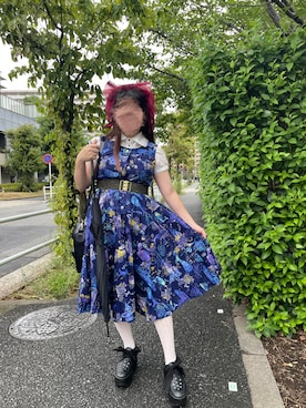 「アイテム（ヘアアクセサリー）」を使った、あかねさん（レディース・147cm）の夏コーディネート