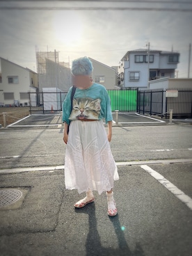 「THE MOUNTAIN（ザマウンテン）のアイテム」を使った、あかねさん（レディース・147cm）の春コーディネート