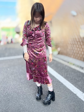 「薔薇」｜あかねさん（レディース・147cm）の冬コーディネート