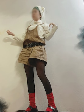 「アイテム（タイツ/ストッキング）」を使った、あかねさん（レディース・147cm）の冬コーディネート